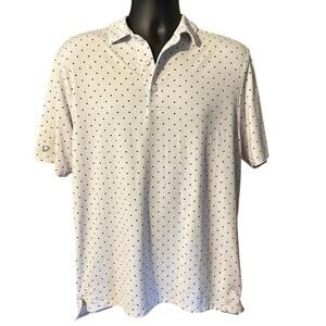 IBKUL Men’s Size M Polo Shirt Polka Dot UPF 50+ Casual